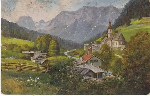 Ramsau mit Reiteralpgebirge gl1927 22.520