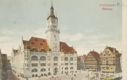 Stuttgart Rathaus gl1907 103.031