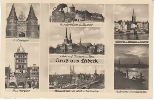 Gruß aus Lübeck Mehrbildkarte gl1950 22.541