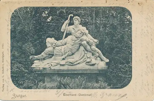 Stuttgart Eberhard-Denkmal gl1902 103.104