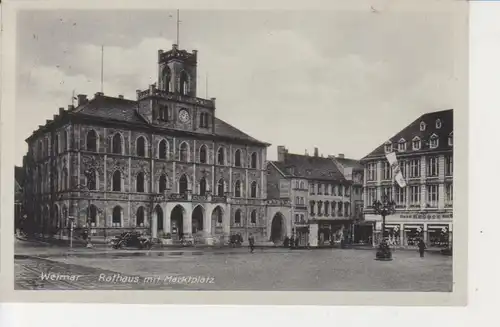 Weimar Rathaus mit Marktplatz gl1937 92.741