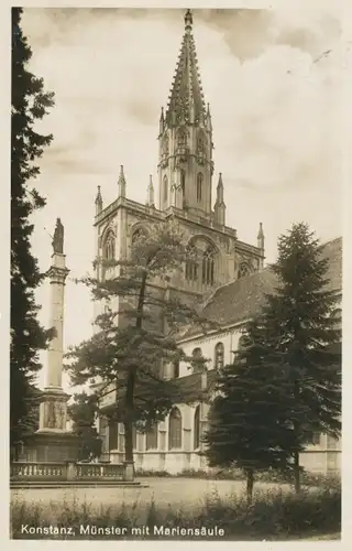 Konstanz Münster mit Mariensäule gl1939 102.947