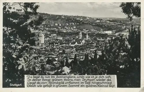 Stuttgart mit Reim von Gerok gl1935 103.175