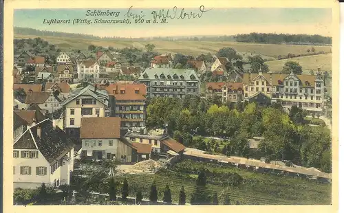 Schömberg Stadtpanorama glca.1930 a1953