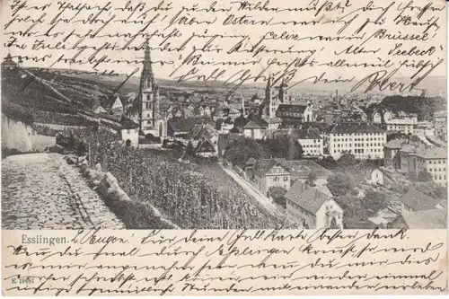 Esslingen a.Neckar Teilansicht gl1904 22.634