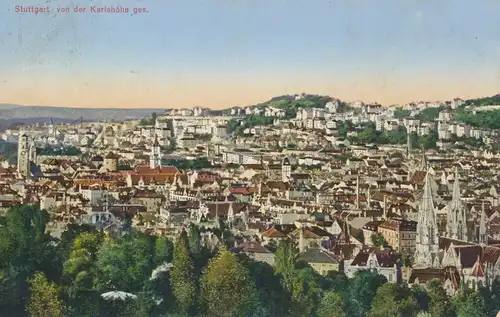 Stuttgart Blick von der Karlshöhe aus gl1915? 103.170