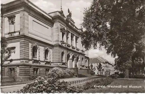 Krefeld Westwall mit Museum gl1960 20.857