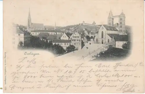 Esslingen a.Neckar alte Teilansicht gl1898 22.644