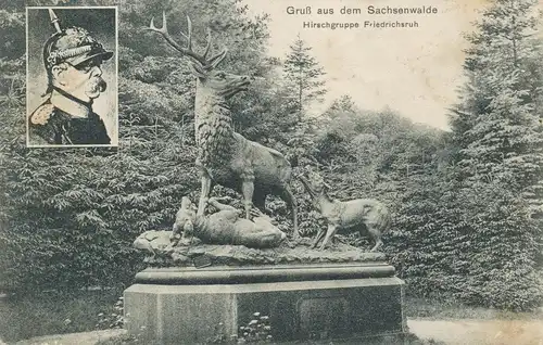 Bismarck Gruß aus dem Sachsenwalde gl1910 105.122