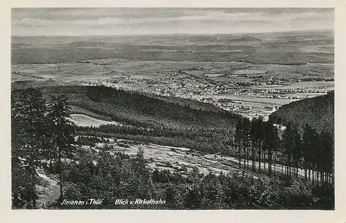 Ilmenau Blick vom Kickelhahn Panorama ngl 114.285