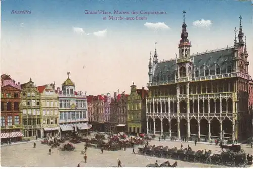 Bruxelles Gd Place Marché-aux-Fleurs feldpgl1917 20.913