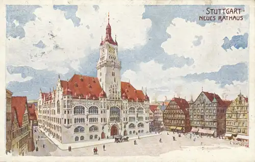 Stuttgart neues Rathaus gl1905 103.024