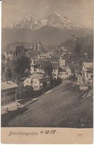Berchtesgaden Teilansicht gl1908 22.440