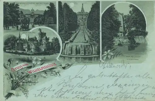 Wilhelmshöhe Litho Mehrbildkarte gl1898 103.275