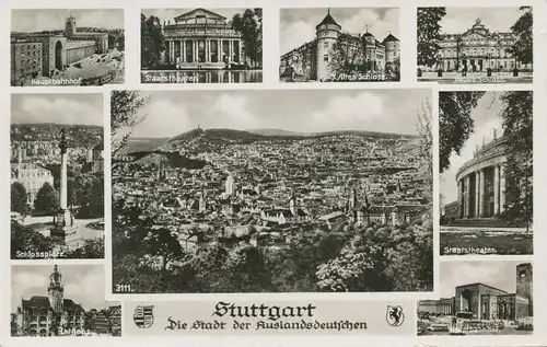 Stuttgart Mehrbildkarte gl1938 103.185