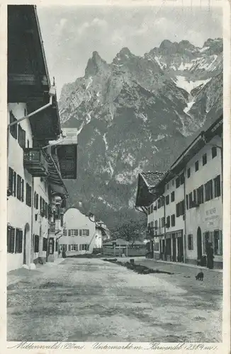 Mittenwald Untermarkt Karwendel gl1931 109.053