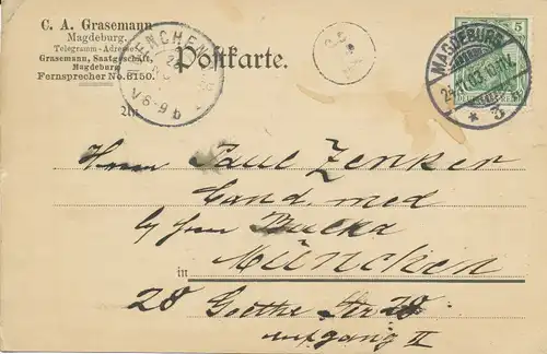 Magdeburg Postkarte gl1903 103.322