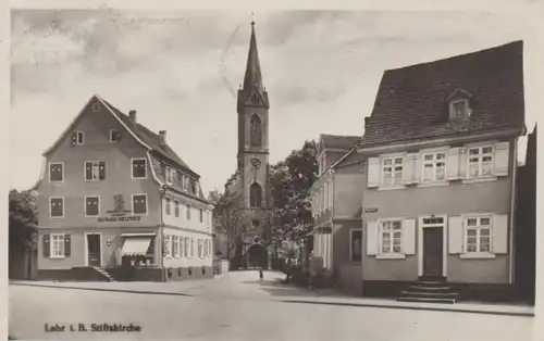 Lahr i.B. Stiftskirche Geschäft Helfrich gl1932 82.672