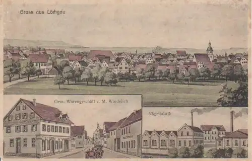 Löchgau Nagelfabrik Handl. Waidelich feldpgl1916 84.204