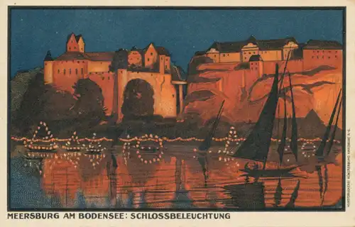 Meersburg Schloß beleuchtet ngl 108.645