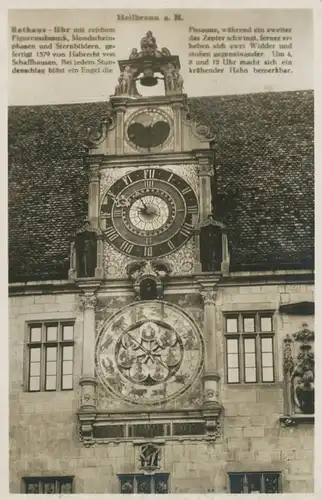 Heilbronn am Neckar Rathaus-Uhr gl1930 103.449