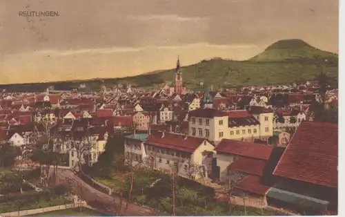Reutlingen Stadtpanorama mit Achalm gl1929 83.421