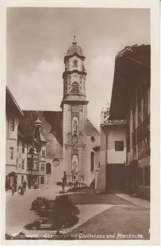 Mittenwald Obermarkt Goethehaus Pfarrkirche ngl 22.457