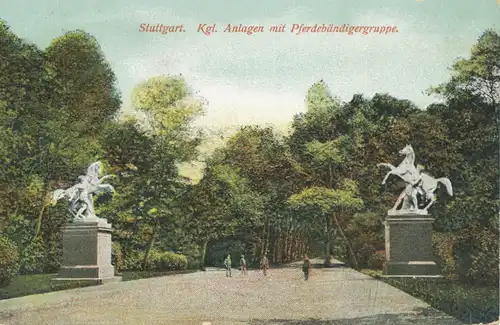 Stuttgart Pferdebändiger kgl. Anlagen gl1912 103.118