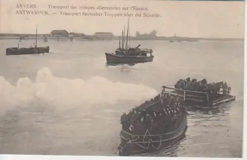 Antwerpen: Transport dt. Truppen feldpgl1916 201.227