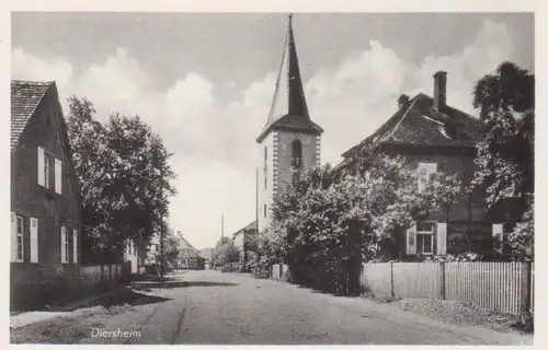 Diersheim Straßenpartie mit Kirche ngl 83.092