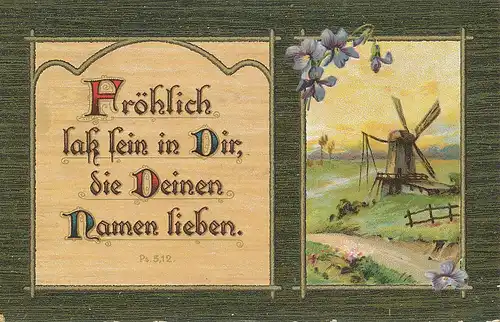 Mühle und Spruch gl1917 113.782