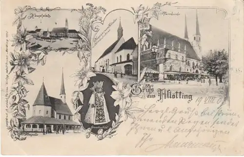 Altötting Mehrbildkarte Litho gl1903 23.432