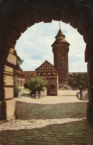 Nürnberg Burghof Sinwellturm gl1960 103.304