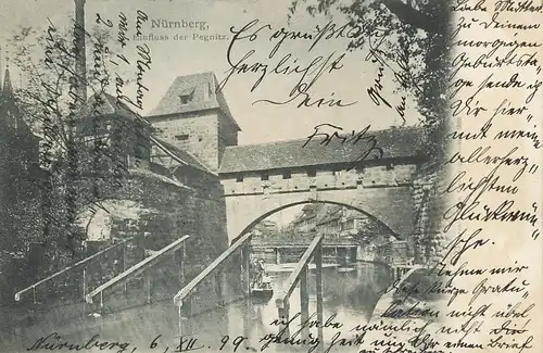 Nürnberg Einfluss der Pegnitz gl1899 124.577