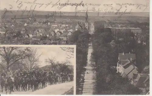 Ludwigsburg Aufmarsch Panorama feldpgl1914 83.851