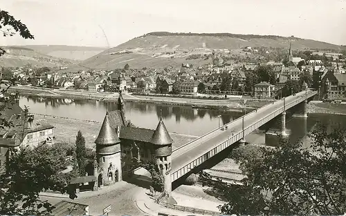 Traben-Trarbach Brücke und Panorama gl1957 134.170