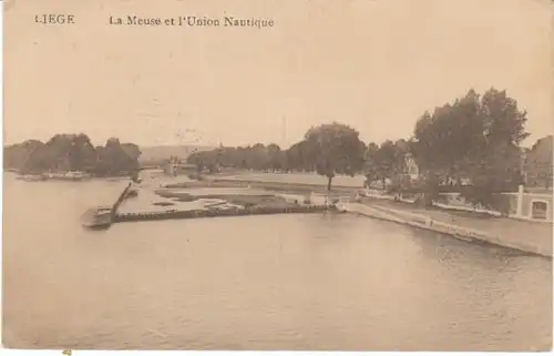Liege La Meuse et l'Union Nutique feldpgl1915 21.915