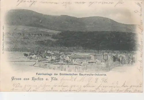 Kuchen a. Fils Fabrikanlage Baumwolle gl1900 83.362