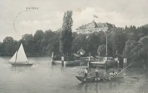 Insel Mainau Bootspartie mit Schloss gl1909 108.507