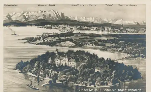 Insel Mainau und Bodensee-Panorama ngl 108.474