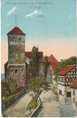 Nürnberg Heidenturm u.Brunnenhäuschen gl1911 22.462