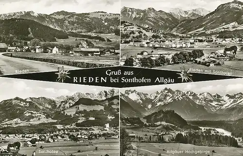 Gruß aus Rieden bei Sonthofen Teilansichten ngl 123.263