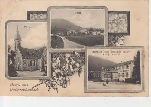 Unterreichenbach Gasthaus zum dt. Kaiser gl1912 83.487