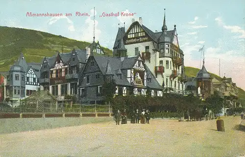 Aßmannshausen a.Rh. Gasthof Krone ngl 130.081