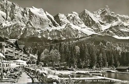 Garmisch Eibsee-Hotels mit Zugspitze gl1961 128.117