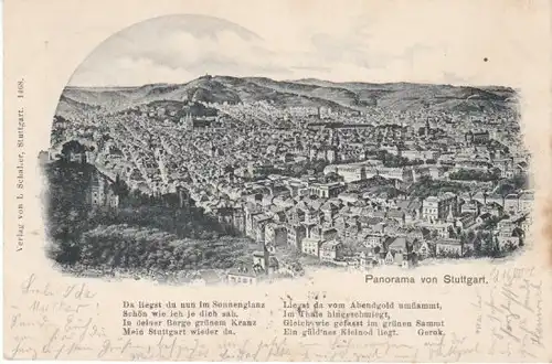 Panorama von Stuttgart Da liegst Du nun gl1901 23.181