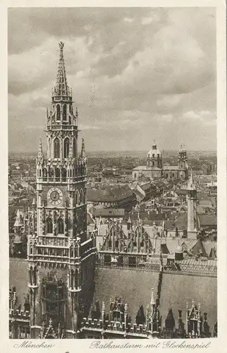 München Rathausturm mit Glockenspiel gl1939 107.263