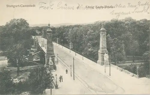 Stuttgart Cannstatt König Karlsbrücke gl1908 103.466