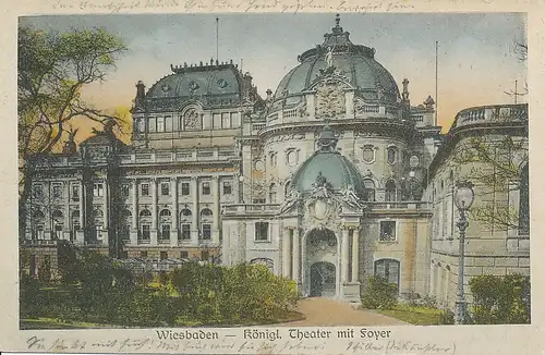 Wiesbaden Kgl. Theater mit Foyer ngl 130.325