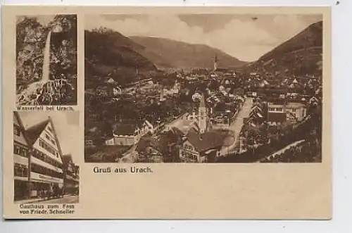 Urach Gasthaus zum Fass Wasserfall Panorama ngl 52.098